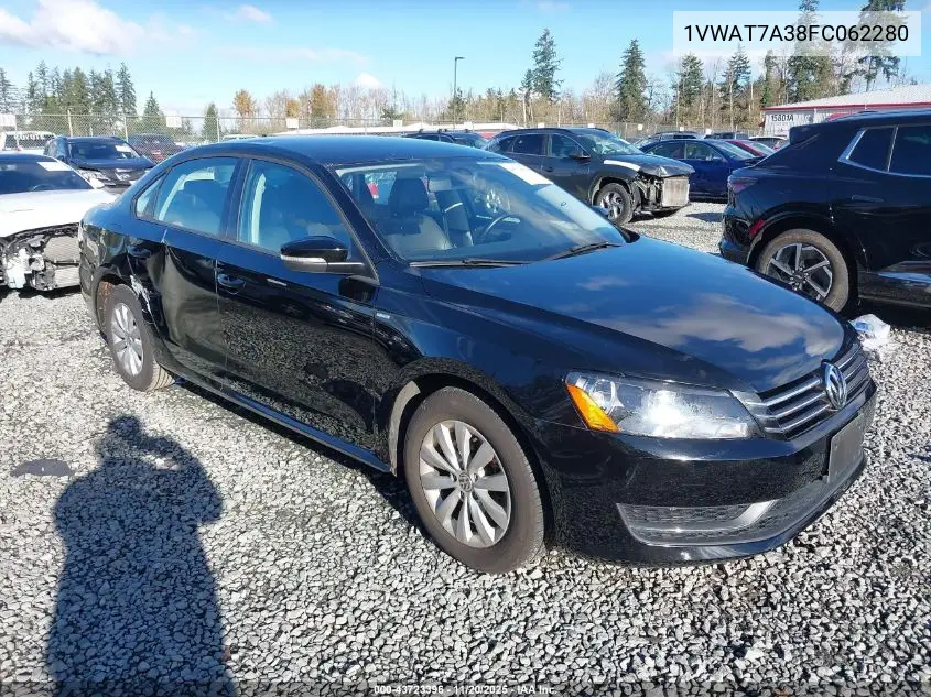 1VWAT7A38FC062280 2015 Volkswagen Passat 1.8T Wolfsburg Edition