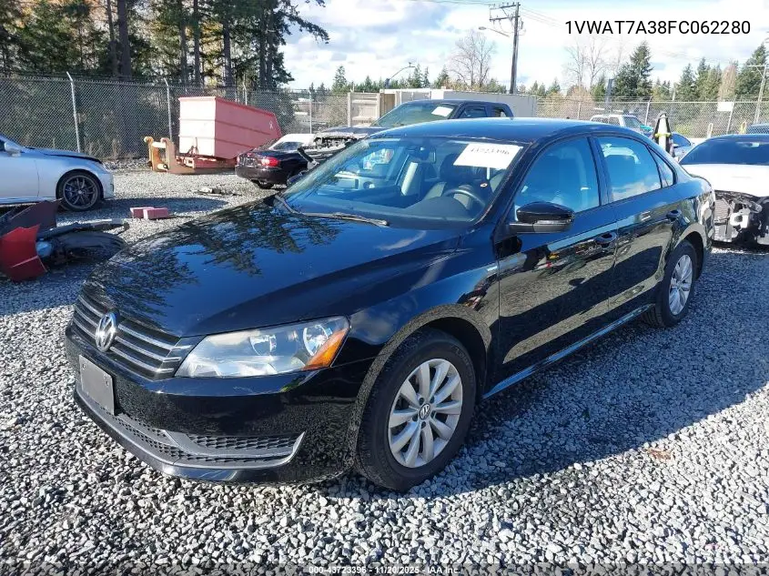 1VWAT7A38FC062280 2015 Volkswagen Passat 1.8T Wolfsburg Edition