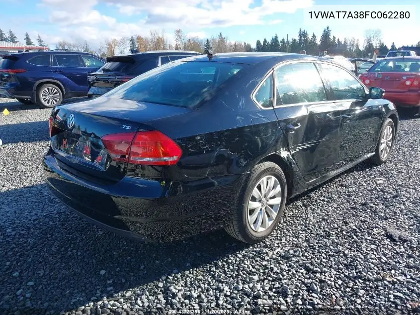 1VWAT7A38FC062280 2015 Volkswagen Passat 1.8T Wolfsburg Edition