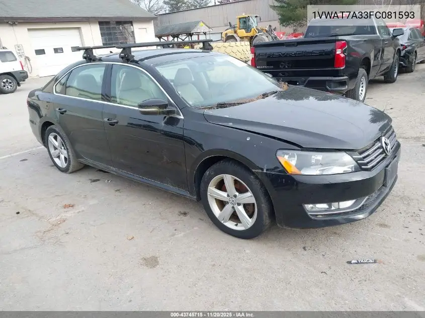 1VWAT7A33FC081593 2015 Volkswagen Passat S