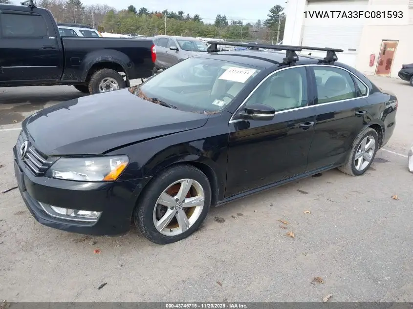 1VWAT7A33FC081593 2015 Volkswagen Passat S