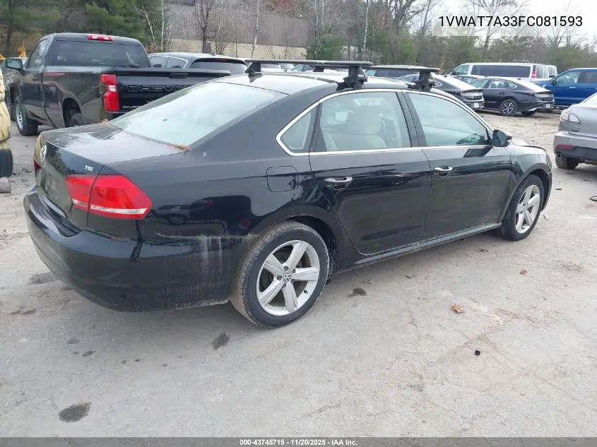 1VWAT7A33FC081593 2015 Volkswagen Passat S