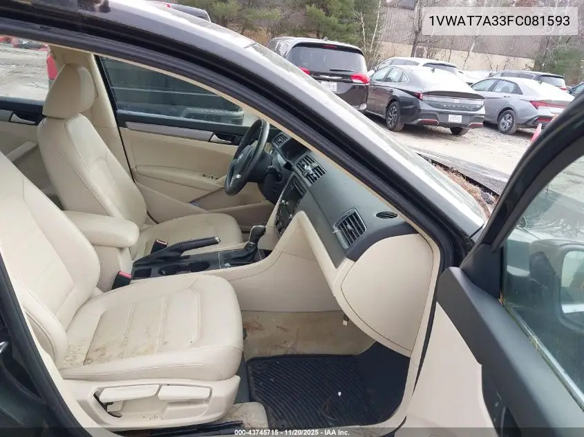 1VWAT7A33FC081593 2015 Volkswagen Passat S