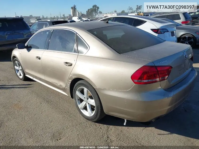 1VWAT7A30FC098397 2015 Volkswagen Passat 1.8T Limited Edition