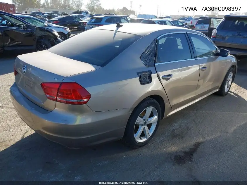 1VWAT7A30FC098397 2015 Volkswagen Passat 1.8T Limited Edition