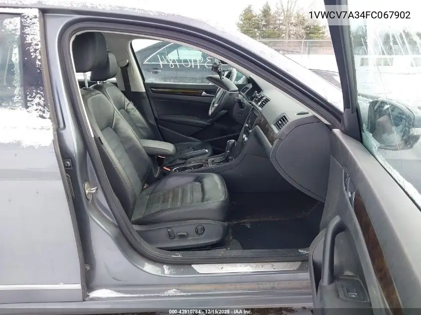 1VWCV7A34FC067902 2015 Volkswagen Passat 2.0L Tdi Sel Premium