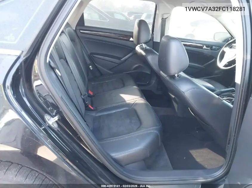 1VWCV7A32FC118281 2015 Volkswagen Passat 2.0L Tdi Sel Premium