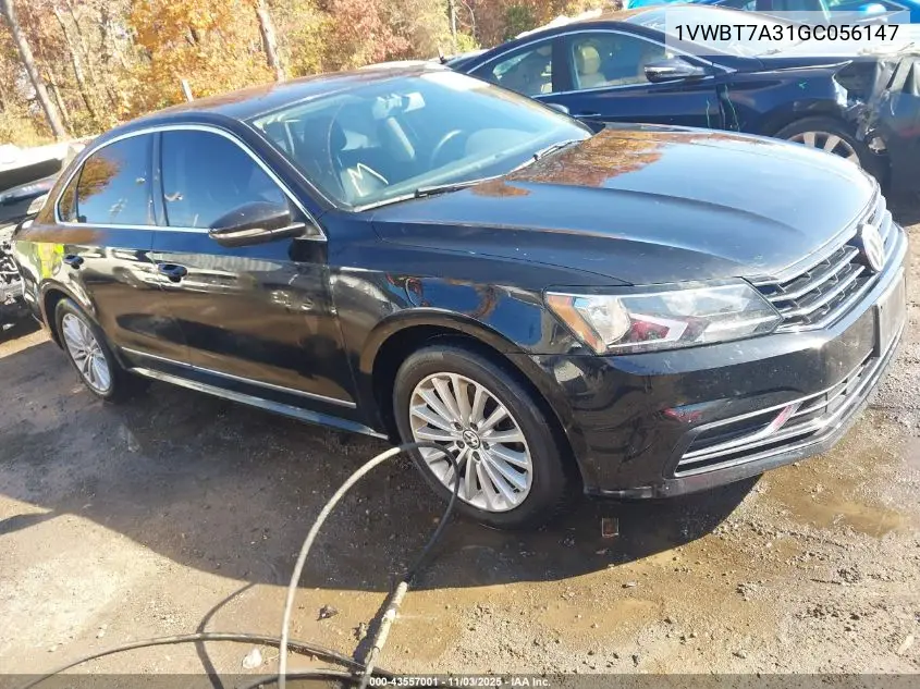 1VWBT7A31GC056147 2016 Volkswagen Passat 1.8T Se