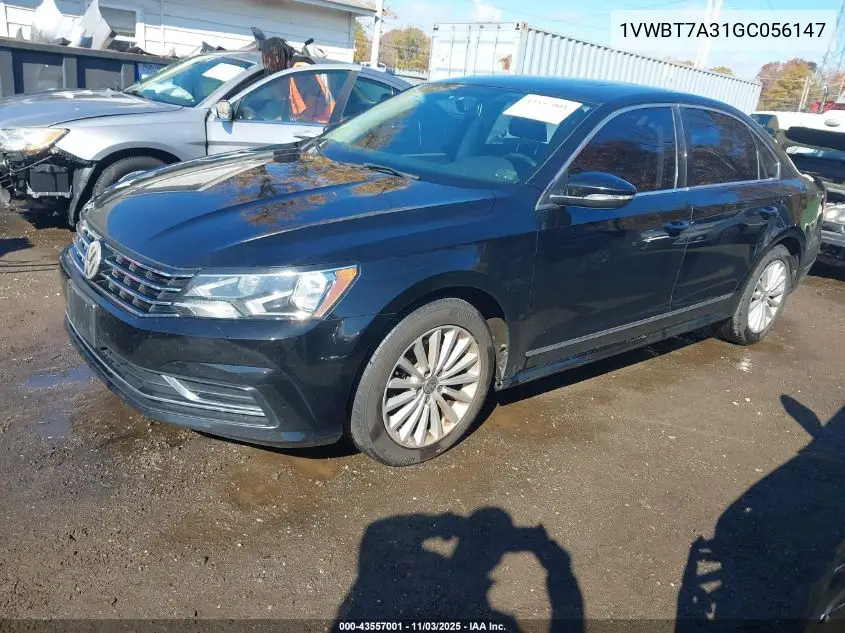 1VWBT7A31GC056147 2016 Volkswagen Passat 1.8T Se