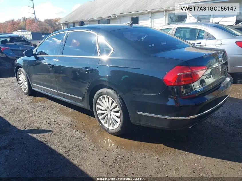 1VWBT7A31GC056147 2016 Volkswagen Passat 1.8T Se
