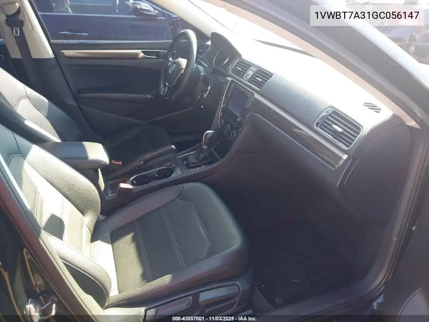 1VWBT7A31GC056147 2016 Volkswagen Passat 1.8T Se