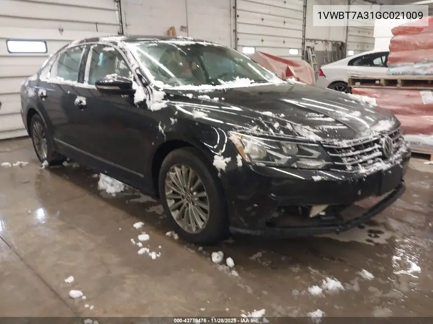 1VWBT7A31GC021009 2016 Volkswagen Passat 1.8T Se