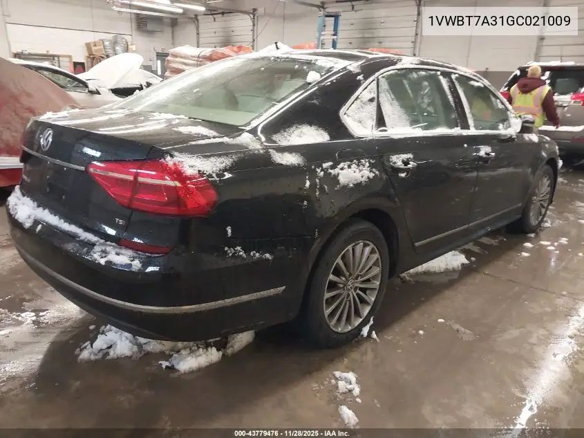 1VWBT7A31GC021009 2016 Volkswagen Passat 1.8T Se
