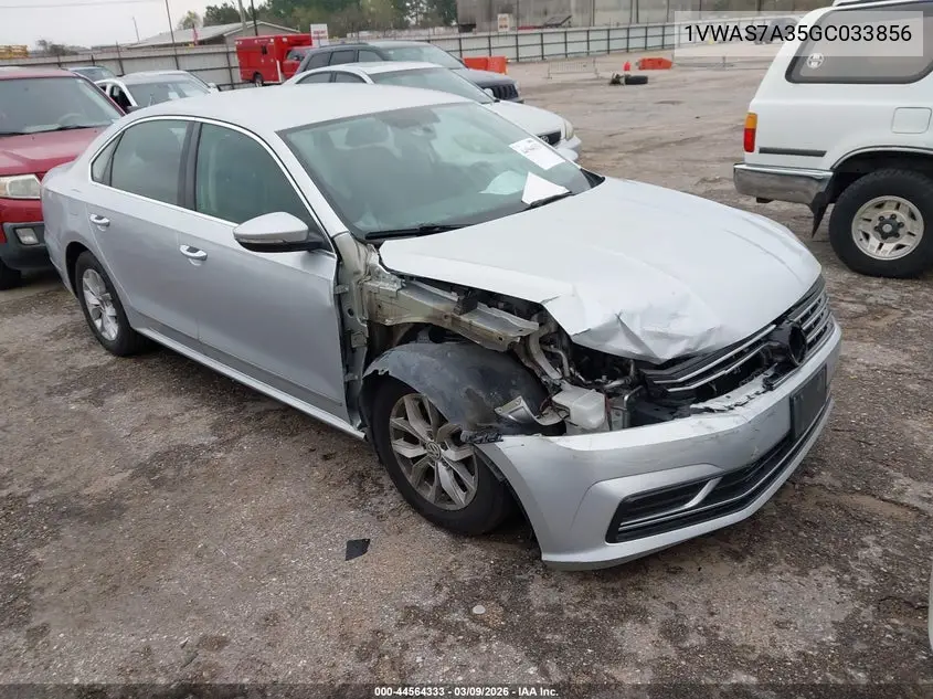 1VWAS7A35GC033856 2016 Volkswagen Passat 1.8T S