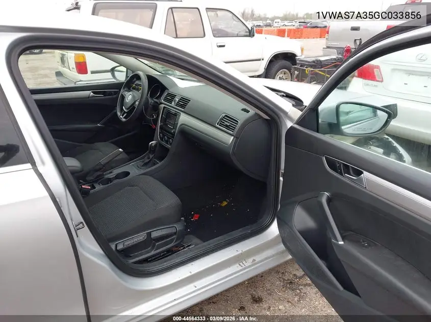 1VWAS7A35GC033856 2016 Volkswagen Passat 1.8T S