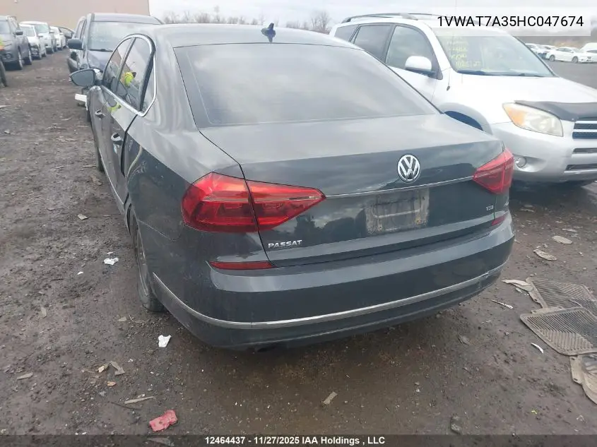 1VWAT7A35HC047674 2017 Volkswagen Passat 1.8 Tsi Trendline+