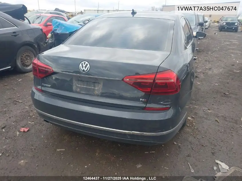1VWAT7A35HC047674 2017 Volkswagen Passat 1.8 Tsi Trendline+