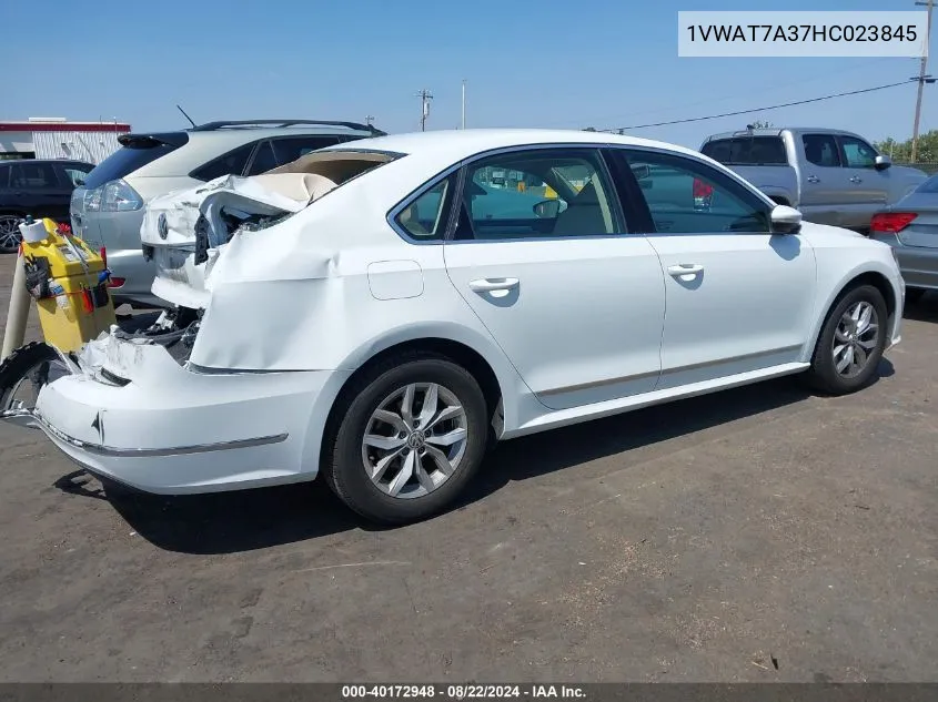 1VWAT7A37HC023845 2017 Volkswagen Passat 1.8T S