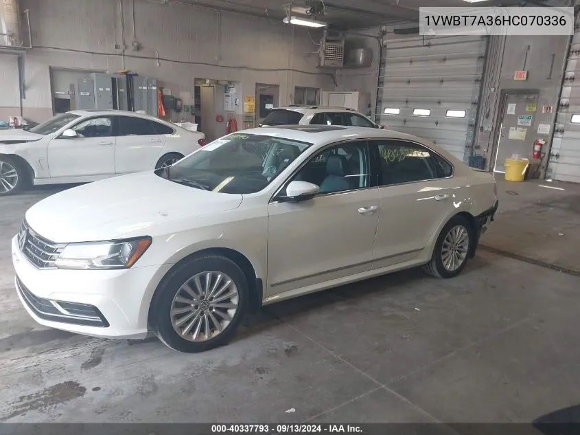 1VWBT7A36HC070336 2017 Volkswagen Passat Se