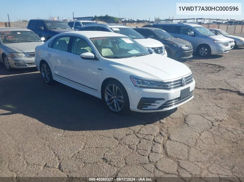 1VWDT7A30HC000596 2017 Volkswagen Passat 1.8T R-Line