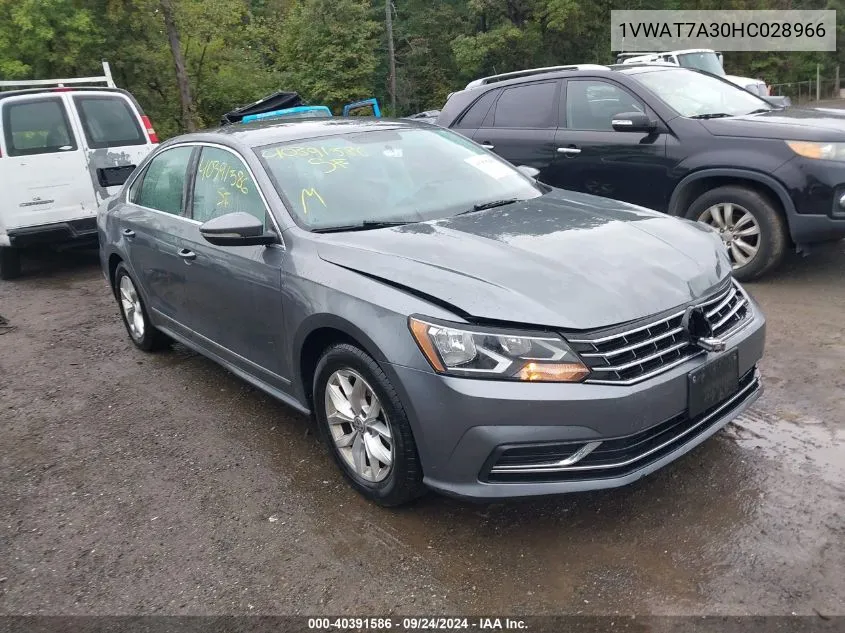 1VWAT7A30HC028966 2017 Volkswagen Passat 1.8T S