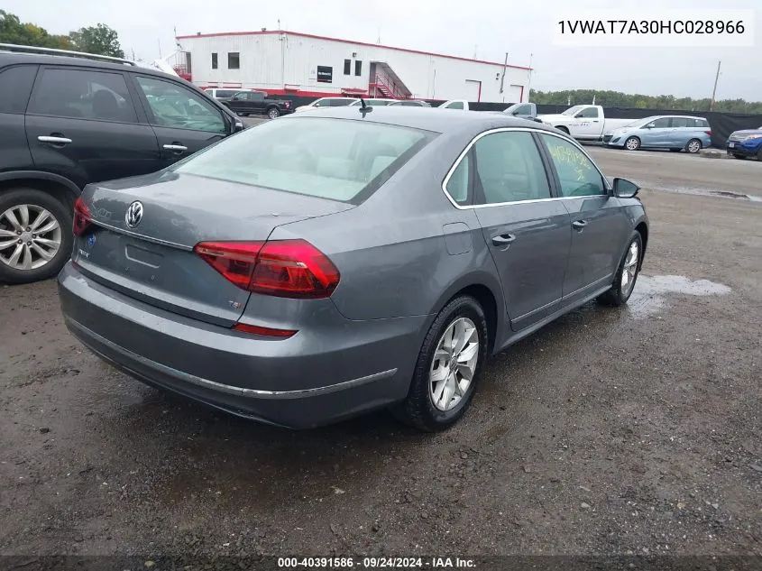 1VWAT7A30HC028966 2017 Volkswagen Passat 1.8T S