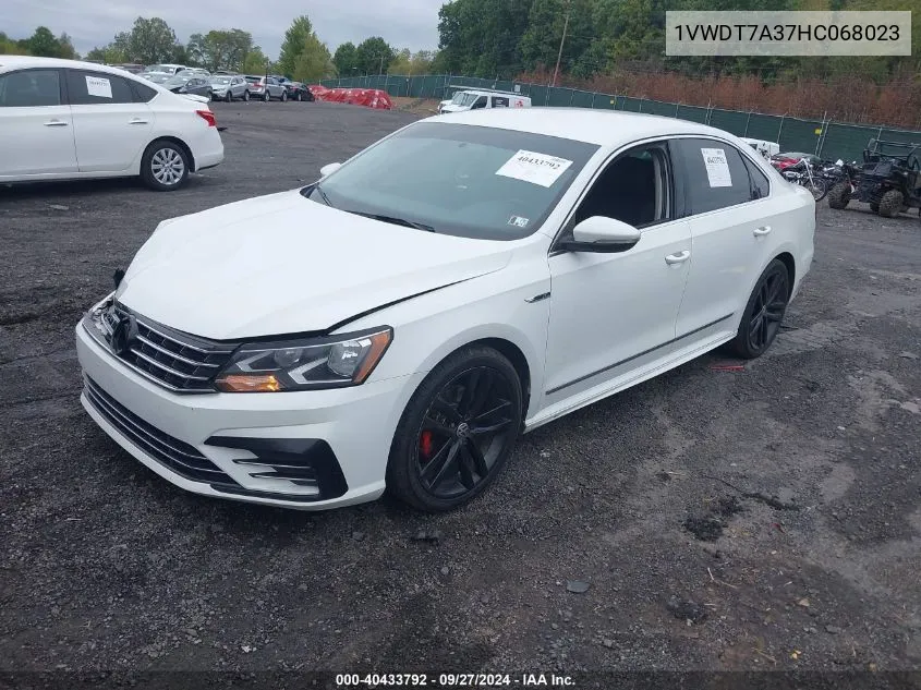 1VWDT7A37HC068023 2017 Volkswagen Passat 1.8T R-Line