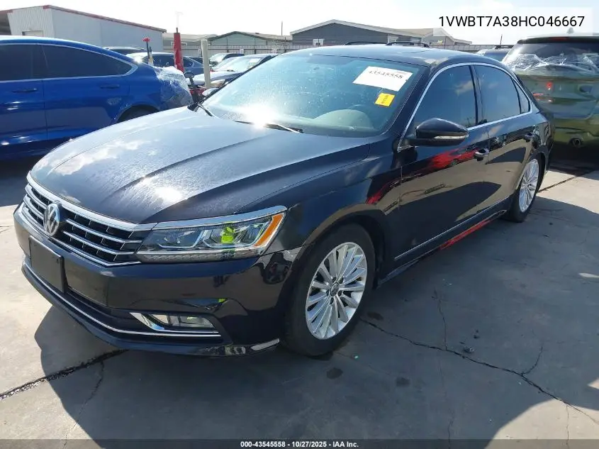 1VWBT7A38HC046667 2017 Volkswagen Passat 1.8T Se