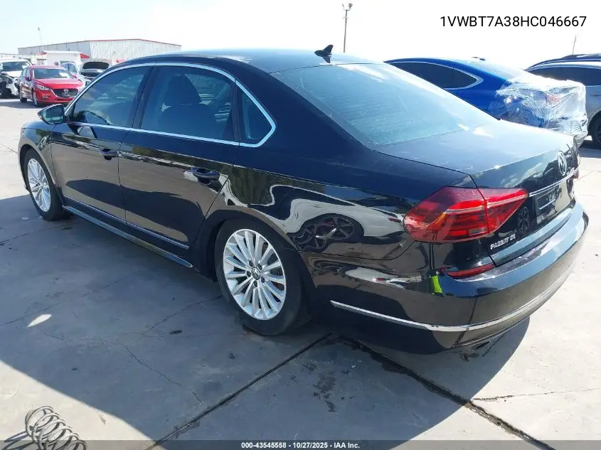 1VWBT7A38HC046667 2017 Volkswagen Passat 1.8T Se