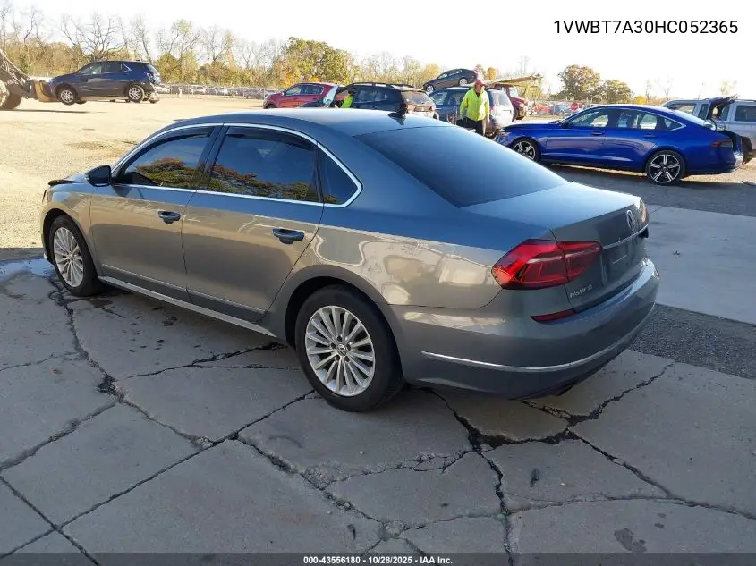 1VWBT7A30HC052365 2017 Volkswagen Passat 1.8T Se