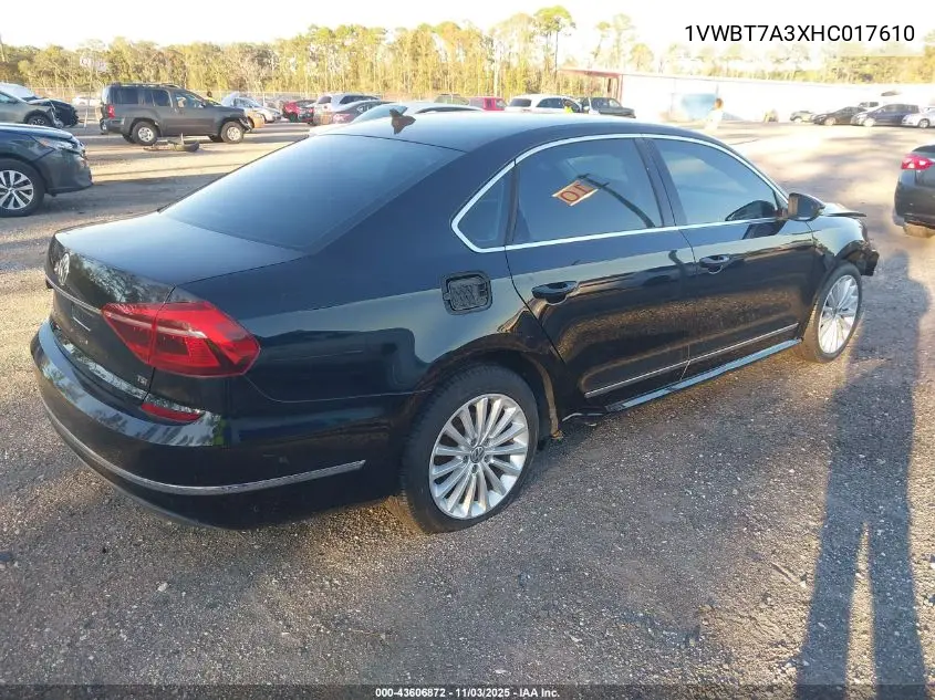 1VWBT7A3XHC017610 2017 Volkswagen Passat 1.8T Se