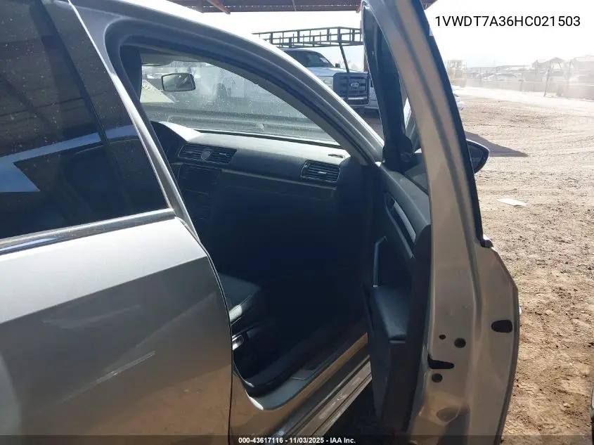 1VWDT7A36HC021503 2017 Volkswagen Passat 1.8T R-Line