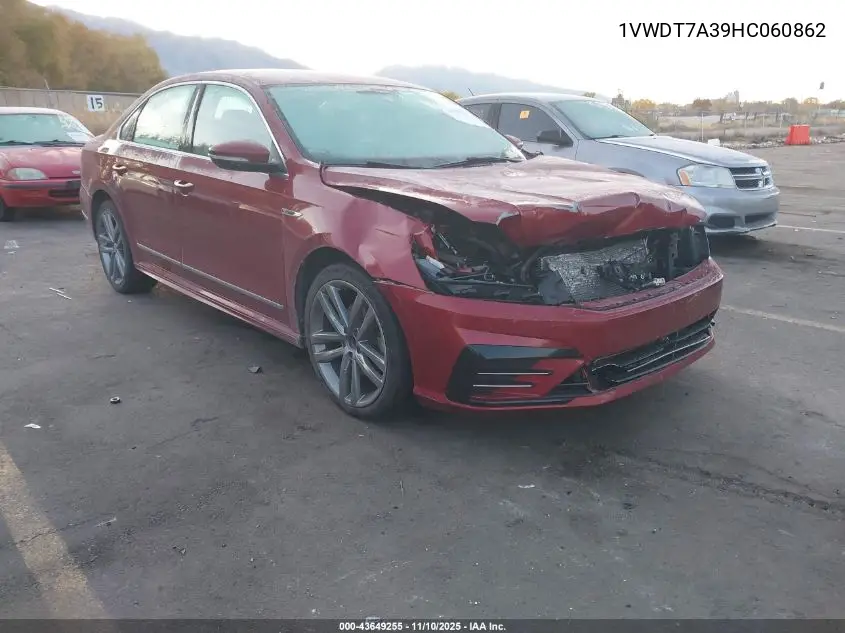 1VWDT7A39HC060862 2017 Volkswagen Passat 1.8T R-Line