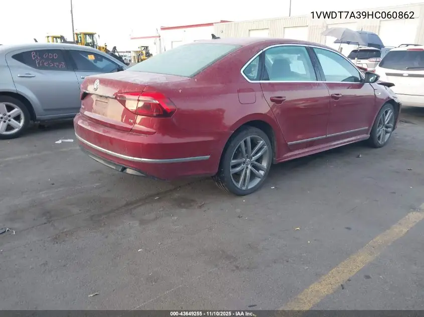 1VWDT7A39HC060862 2017 Volkswagen Passat 1.8T R-Line