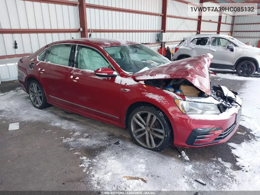 1VWDT7A39HC085132 2017 Volkswagen Passat 1.8T R-Line