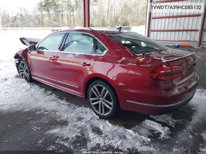 1VWDT7A39HC085132 2017 Volkswagen Passat 1.8T R-Line