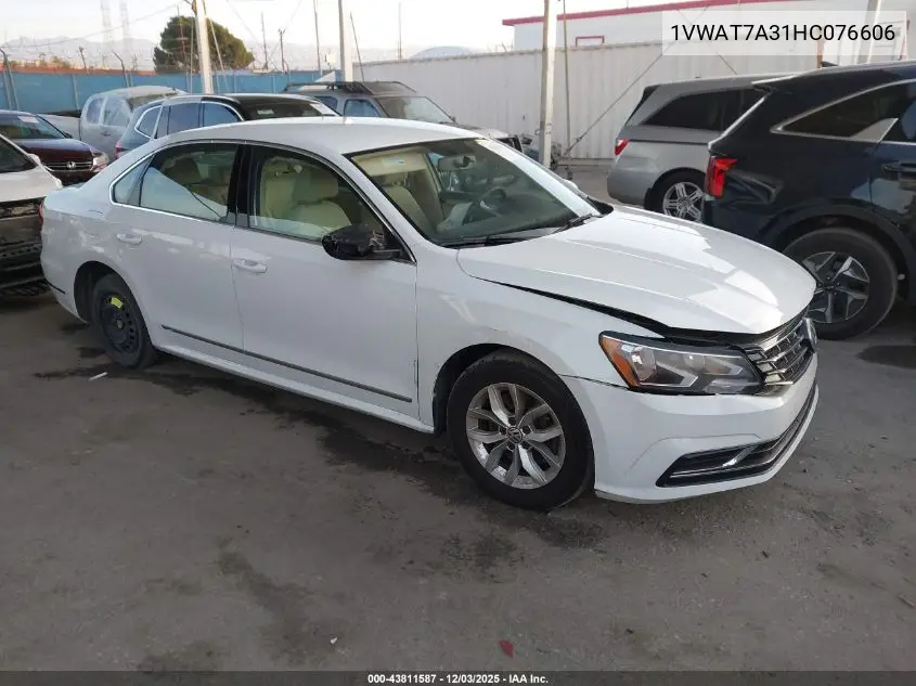 1VWAT7A31HC076606 2017 Volkswagen Passat 1.8T S