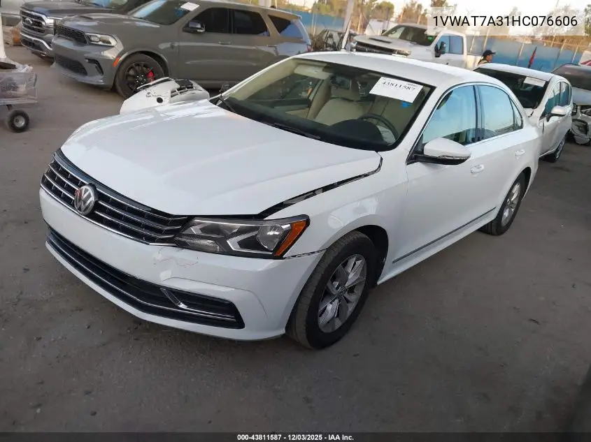 1VWAT7A31HC076606 2017 Volkswagen Passat 1.8T S