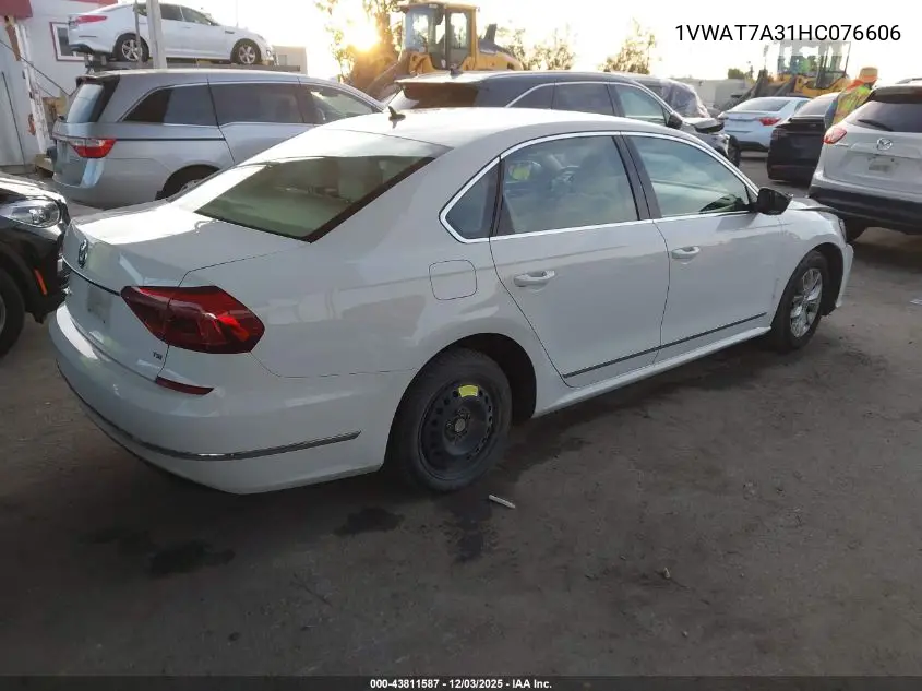 1VWAT7A31HC076606 2017 Volkswagen Passat 1.8T S