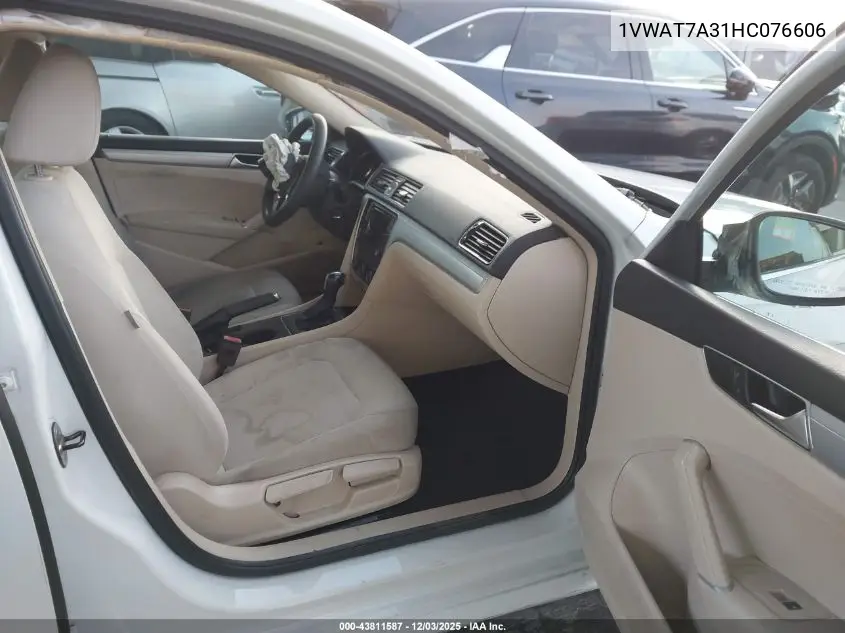 1VWAT7A31HC076606 2017 Volkswagen Passat 1.8T S