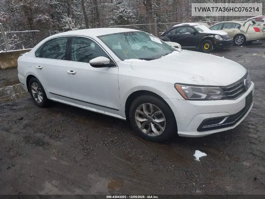 1VWAT7A36HC076214 2017 Volkswagen Passat 1.8T S