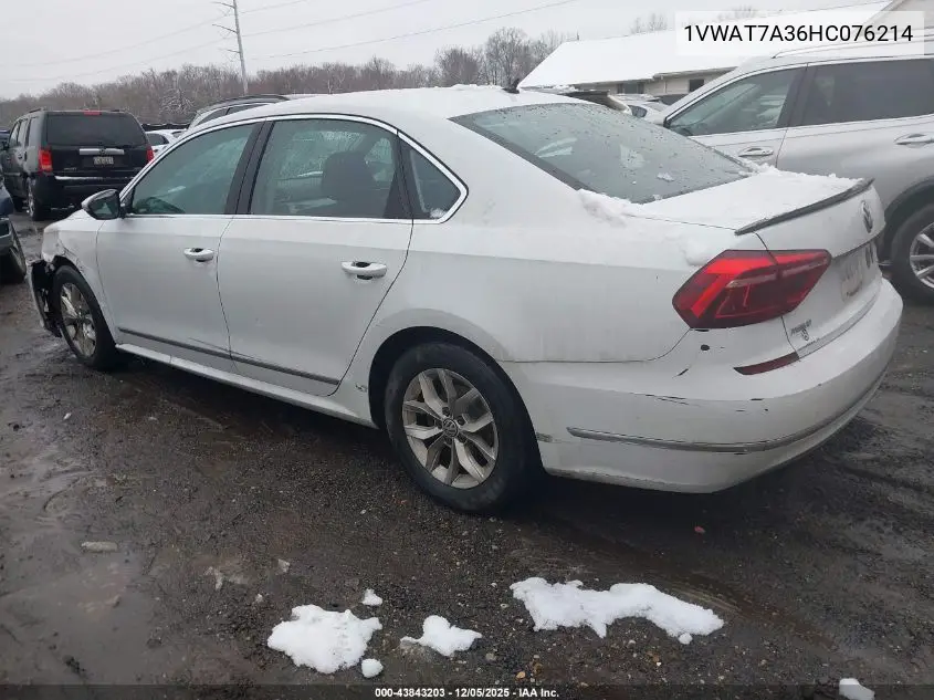 1VWAT7A36HC076214 2017 Volkswagen Passat 1.8T S