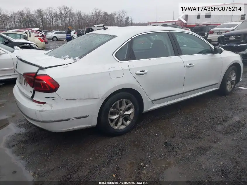 1VWAT7A36HC076214 2017 Volkswagen Passat 1.8T S