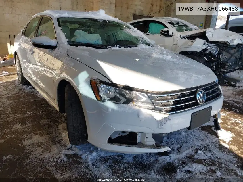 1VWBT7A3XHC055483 2017 Volkswagen Passat 1.8T Se