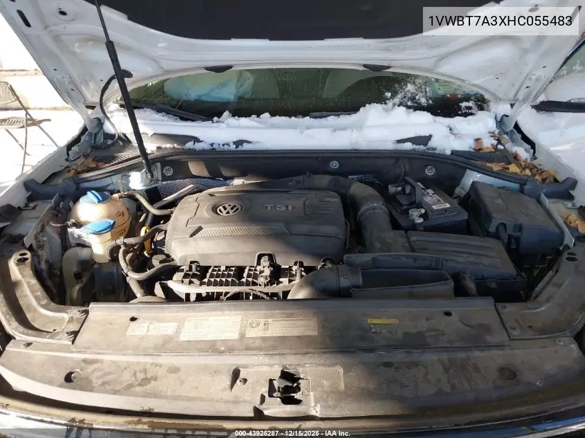 1VWBT7A3XHC055483 2017 Volkswagen Passat 1.8T Se