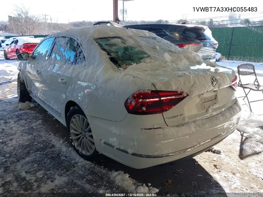 1VWBT7A3XHC055483 2017 Volkswagen Passat 1.8T Se