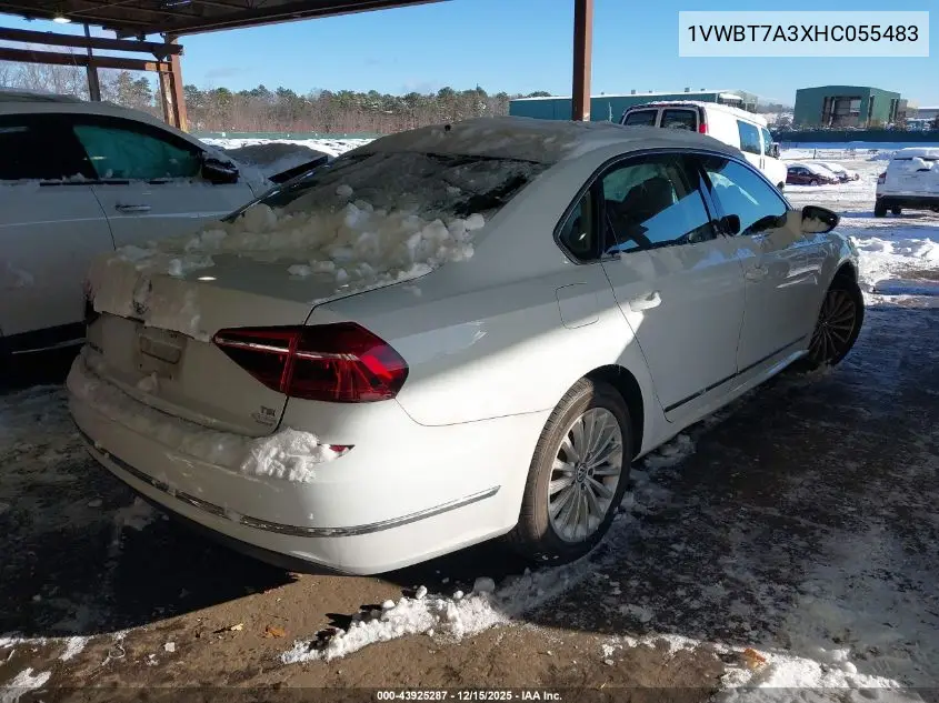 1VWBT7A3XHC055483 2017 Volkswagen Passat 1.8T Se