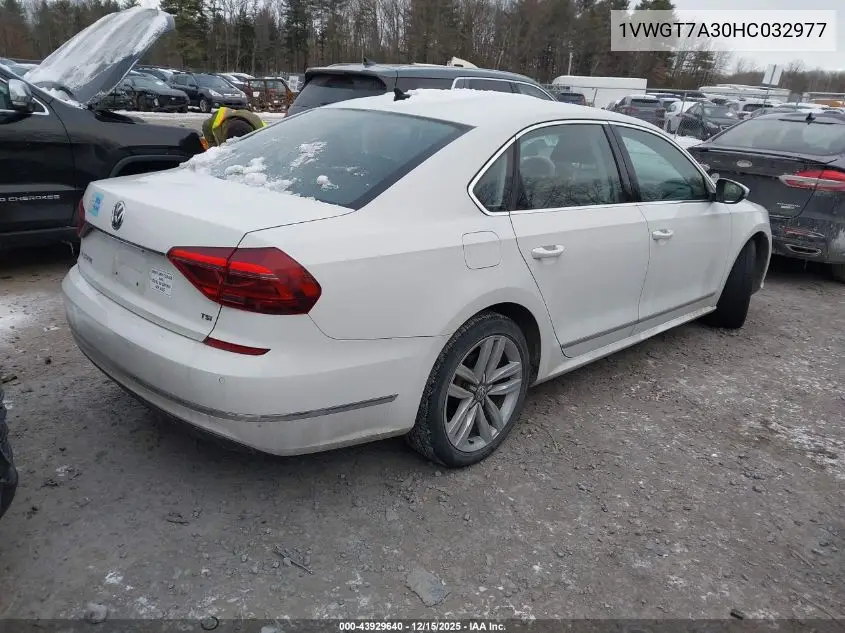 1VWGT7A30HC032977 2017 Volkswagen Passat 1.8T Se