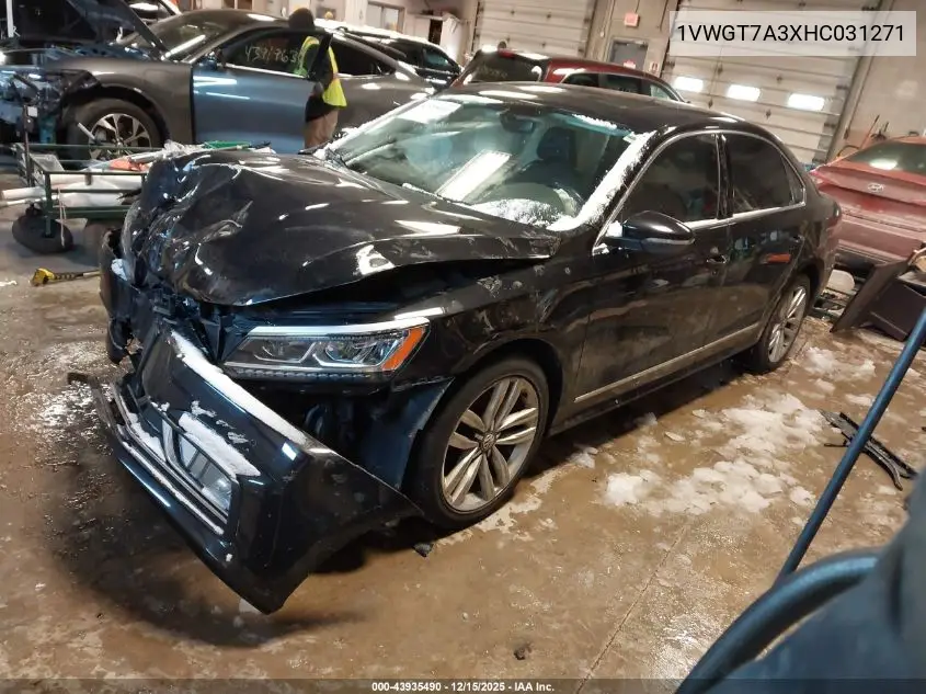 1VWGT7A3XHC031271 2017 Volkswagen Passat 1.8T Se