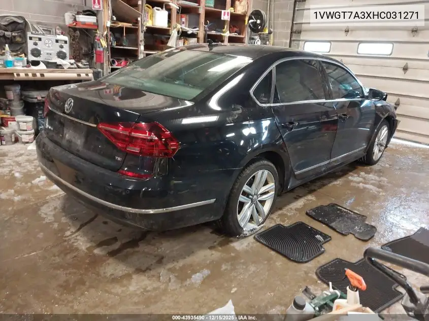 1VWGT7A3XHC031271 2017 Volkswagen Passat 1.8T Se
